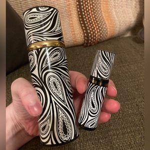 Vintage Avon Cologne Bottle Set Black and White Collectible